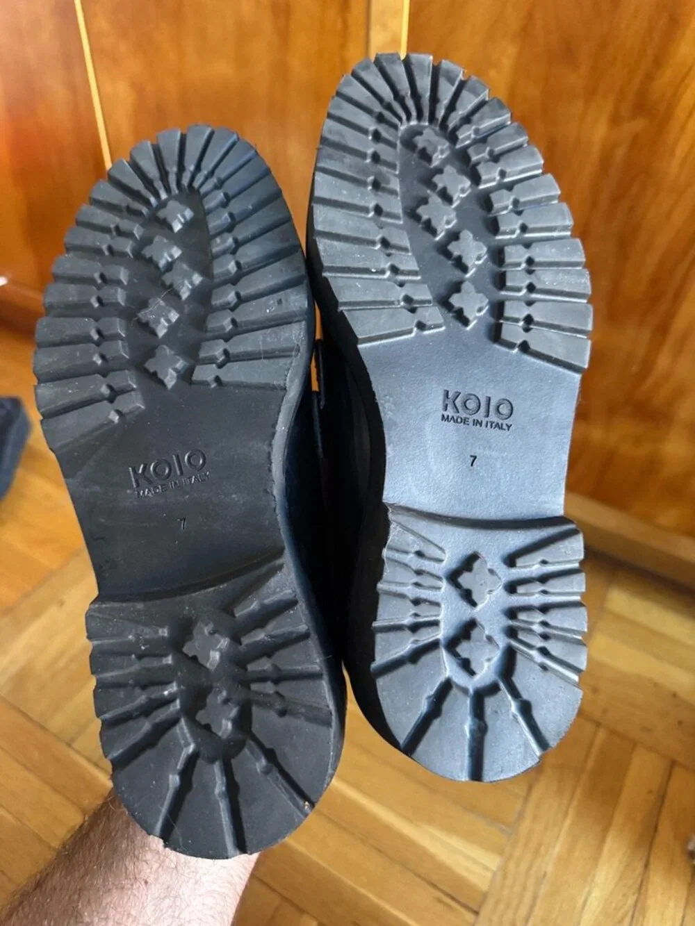 Koio Arezzo Black Lug Loafers (sz 7)
